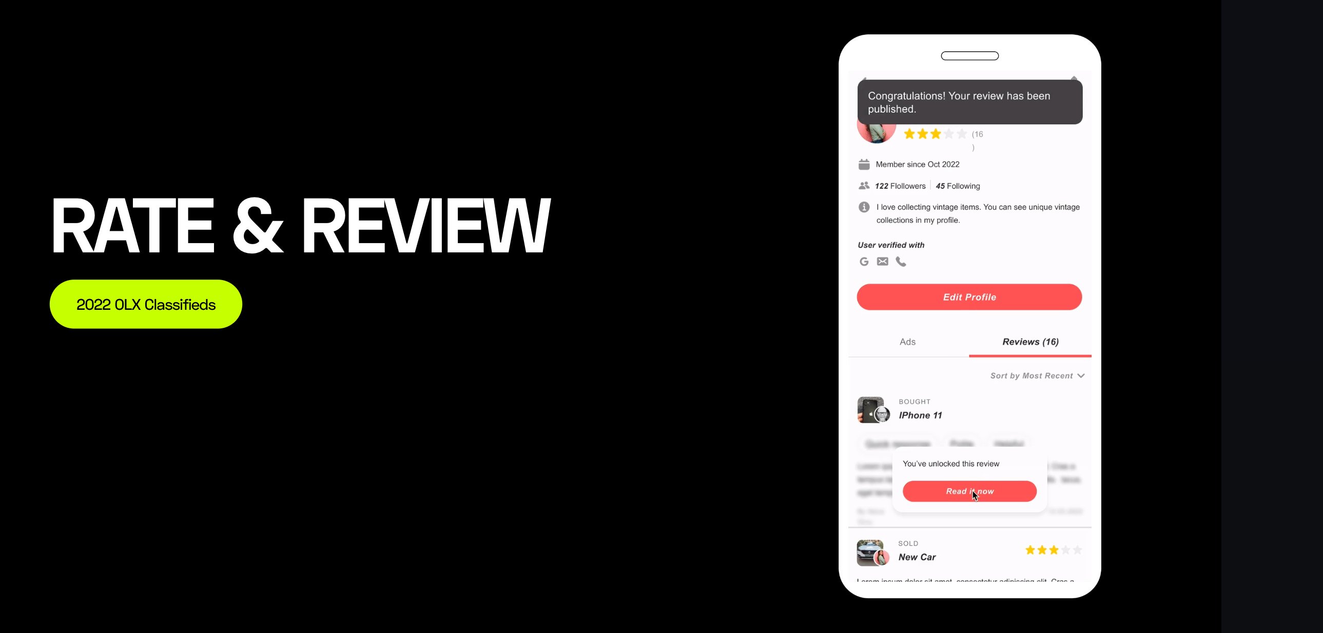 Rate & Review — OLX